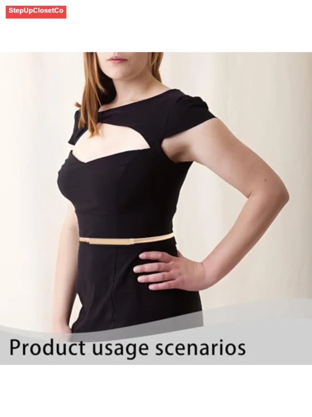2 Pack Gold Elastic Chain Belts for Women, Adjustable Waist Belt with Buckle